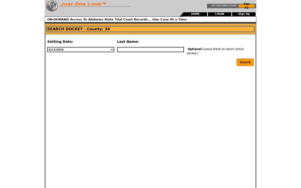 Geneva County court calendar daily electronic docket search