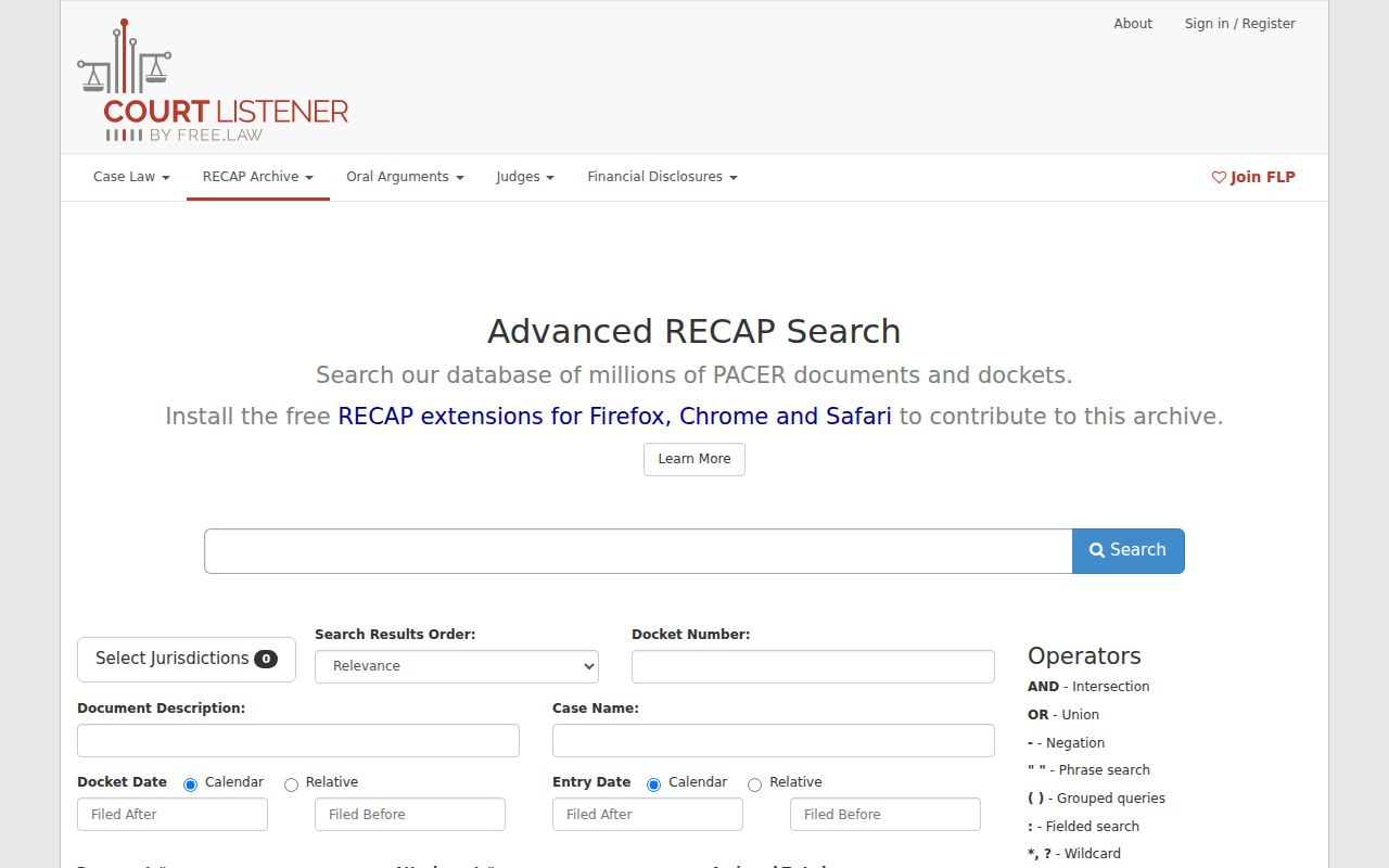 Geneva County federal case search through the RECAP archive