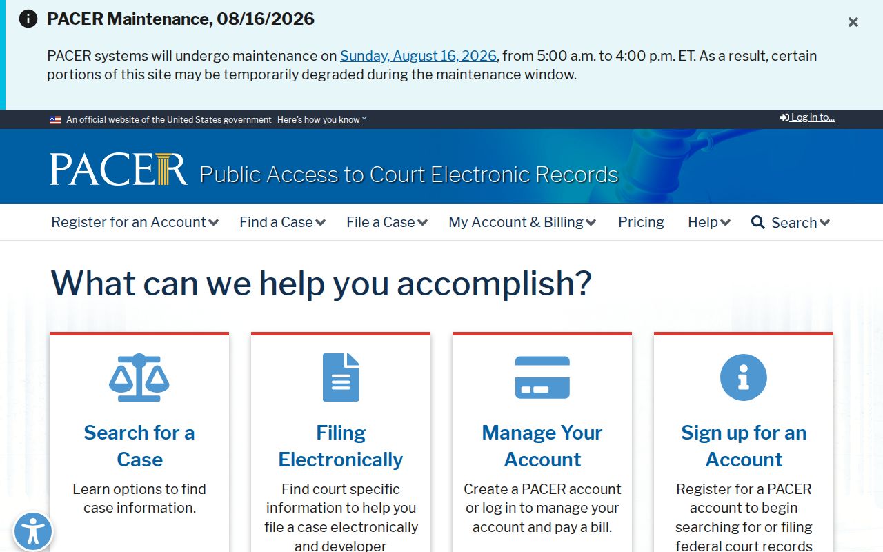 Geneva County federal court records through PACER