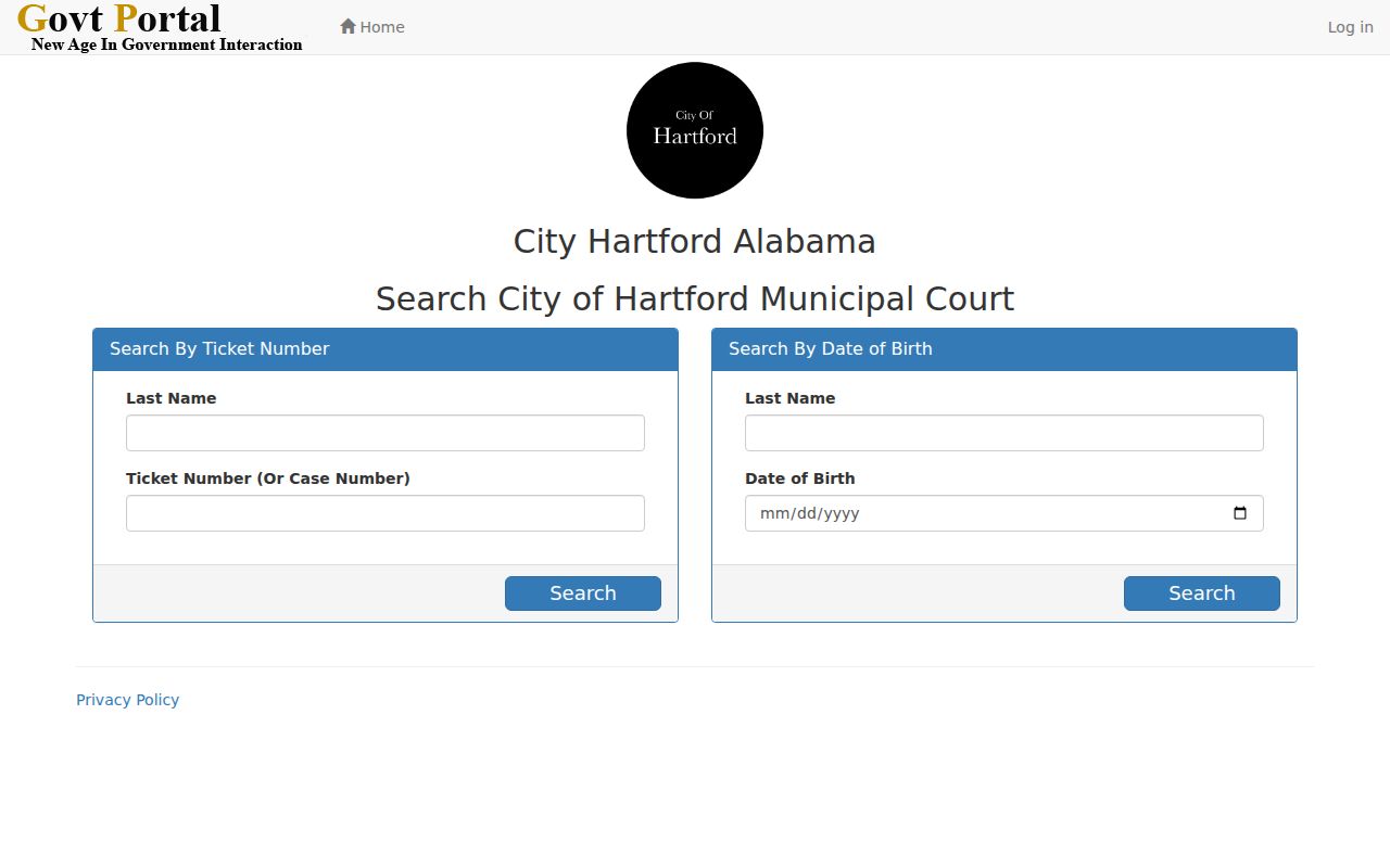 Hartford court docket ticket search form