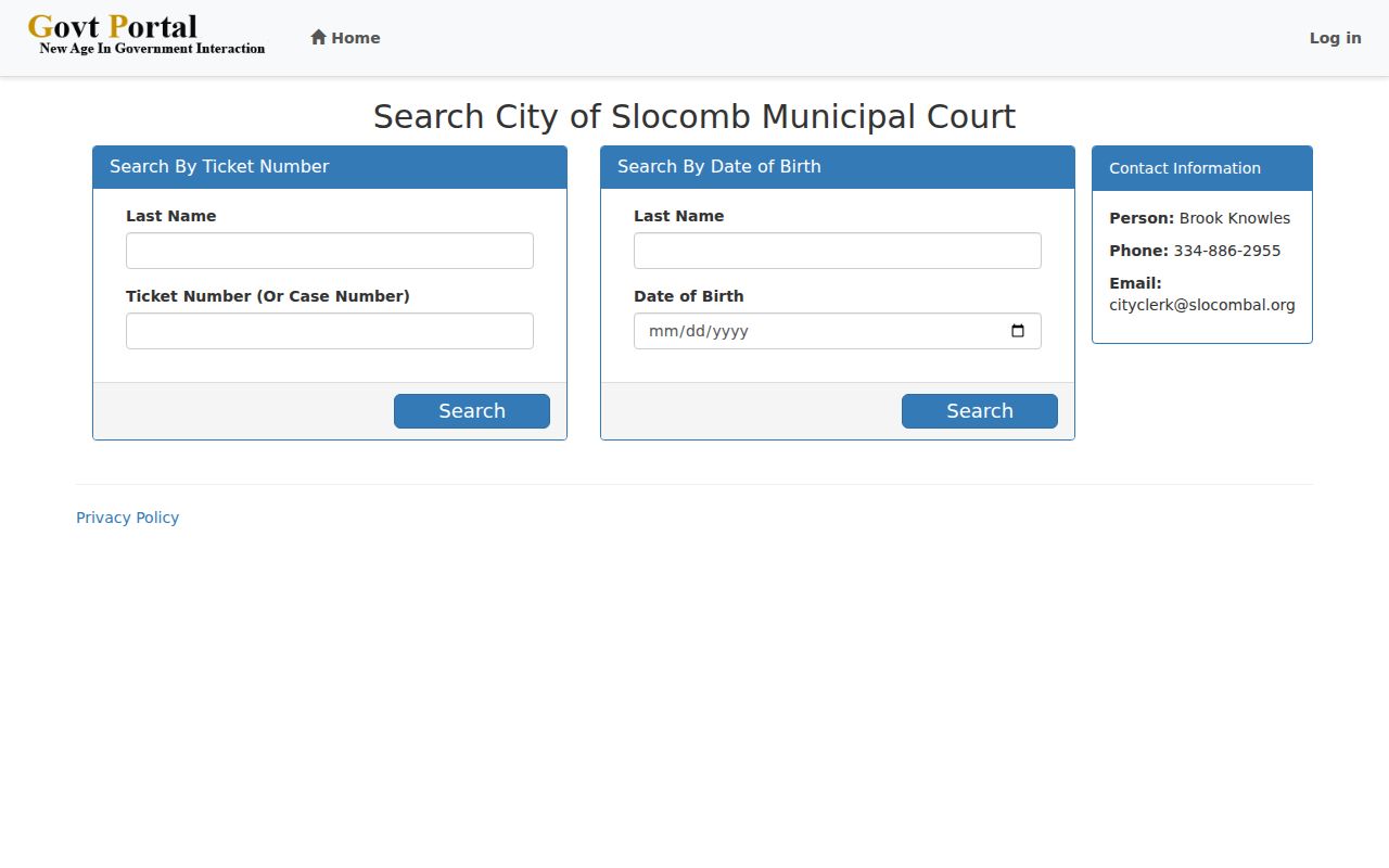 Slocomb court docket ticket search